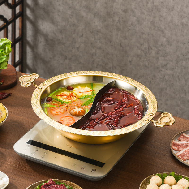 Commercial Printing & Packaging Pvt Ltd Photos - Creatieve handgreep roestvrijstalen hotpot handmatige hamerprint