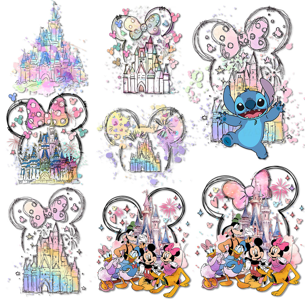 Printable Heat Transfer Vinyl - Aquarel Mickey Mouse Ear Iron On