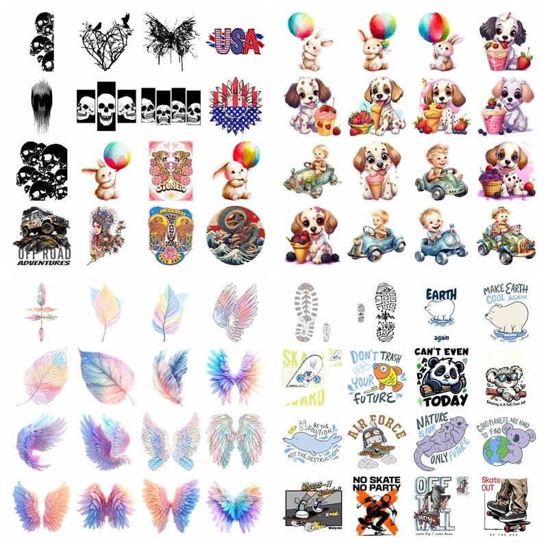 Printable Heat Transfer Vinyl - Cartoon schattig dier konijn set warmteoverdracht