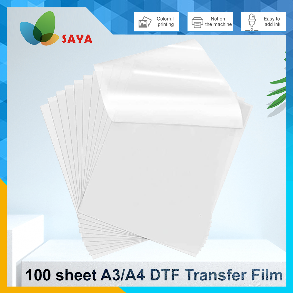 Printable Heat Transfer Vinyl - 50/100 Stuks DTF Film A3/A4 Dubbelzijdig