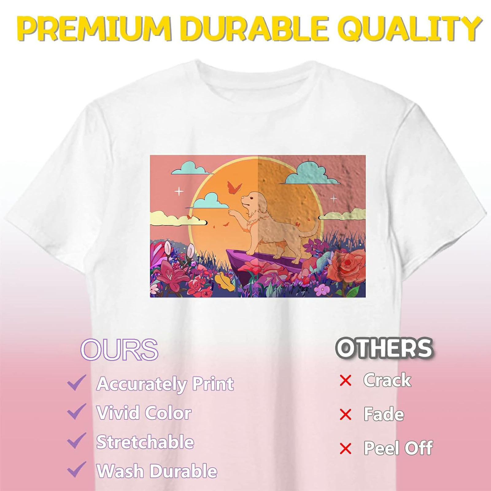 5 vellen A4 warmteoverdrachtsp - Printable Heat Transfer Vinyl recensie en prijs