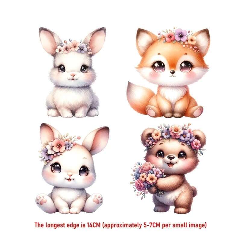 14CM pak schattige bloem dier  - Printable Heat Transfer Vinyl recensie en prijs