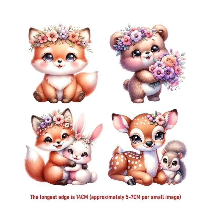 14CM pak schattige bloem dier  - Printable Heat Transfer Vinyl recensie en prijs