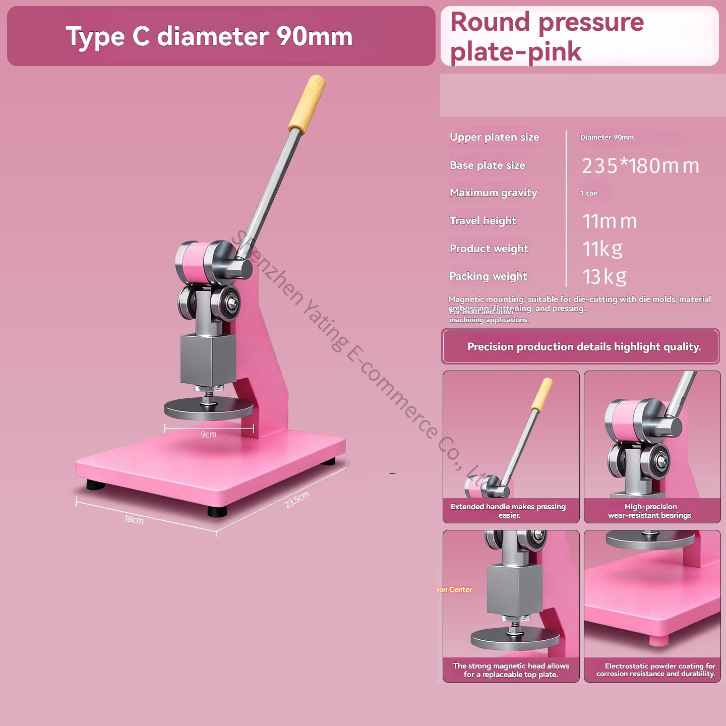 C-type ronde drukplaat, 90mm h - Die Cutting Machine recensie en prijs